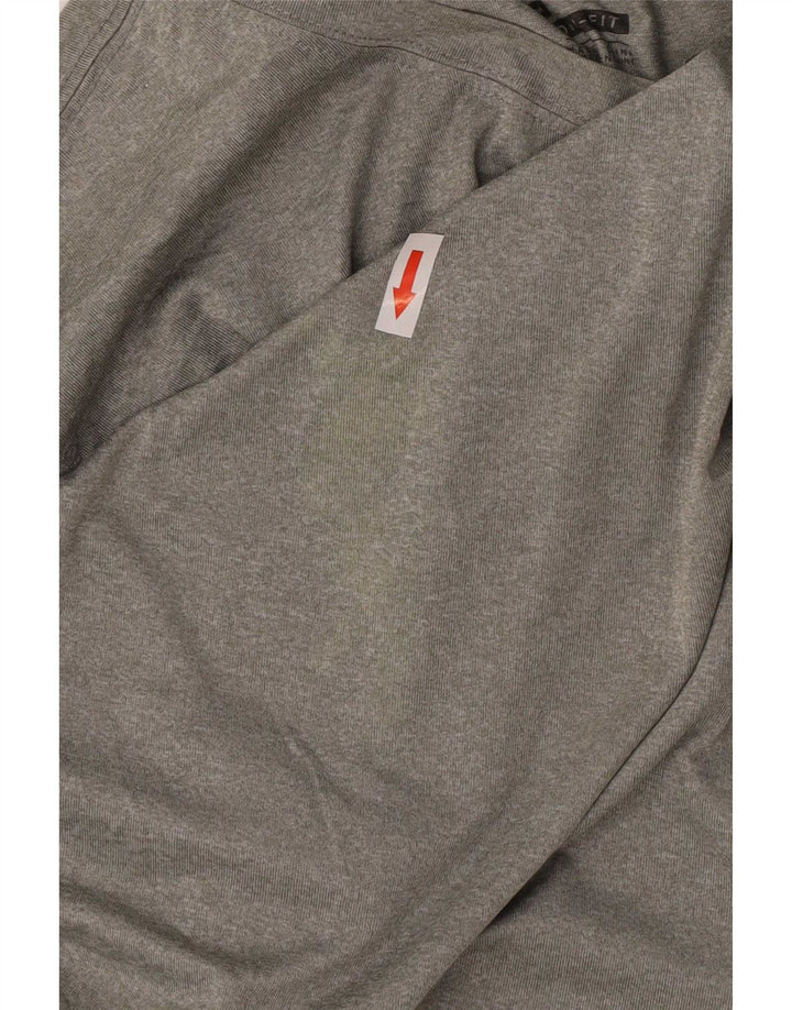 Nike Mens Dri Fit T-Shirt Top Medium Grey Polyester