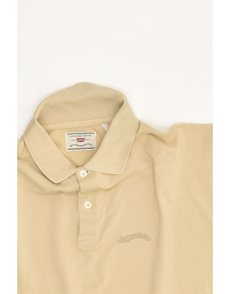 LEVI'S Mens Polo Shirt Large Beige | Vintage Levi's | Thrift | Second-Hand Levi's | Used Clothing | Messina Hembry 