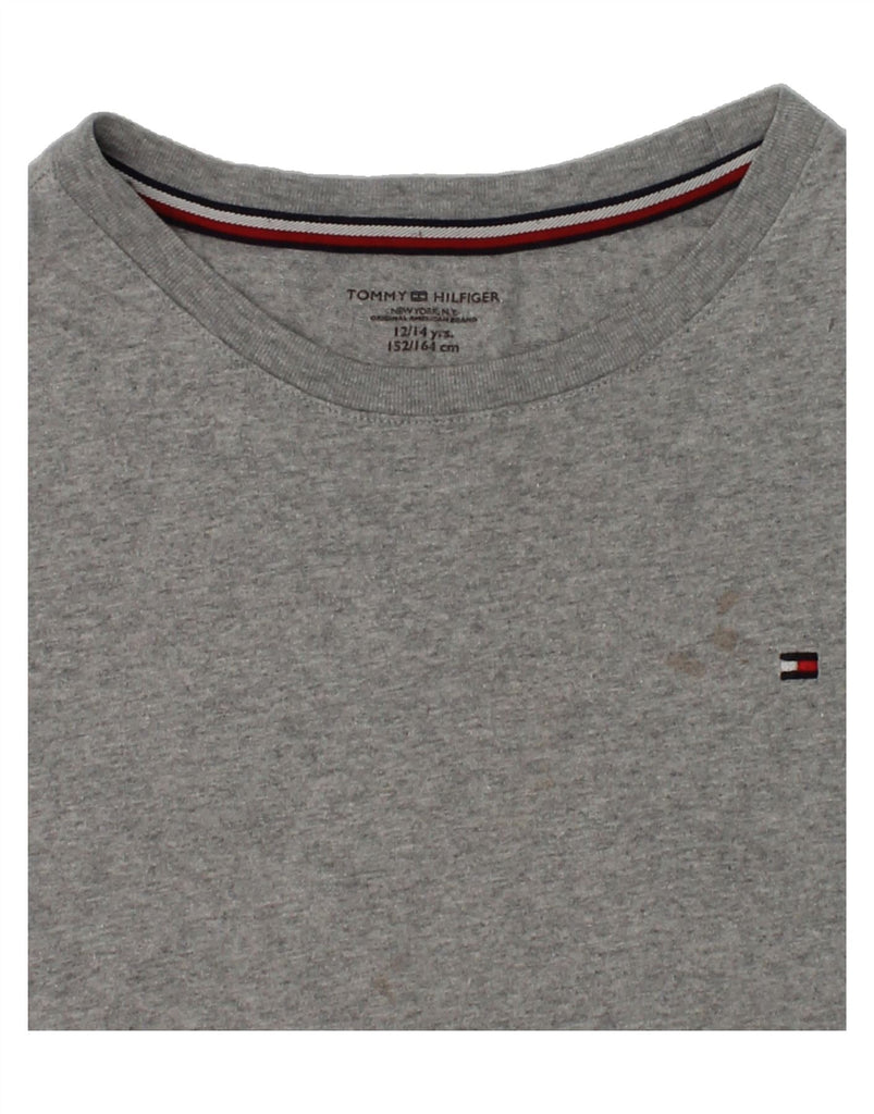 TOMMY HILFIGER Boys T-Shirt Top 12-13 Years Grey | Vintage Tommy Hilfiger | Thrift | Second-Hand Tommy Hilfiger | Used Clothing | Messina Hembry 