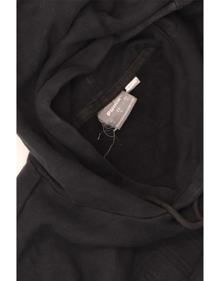 Puma Mens Graphic Hoodie Jumper Large Black