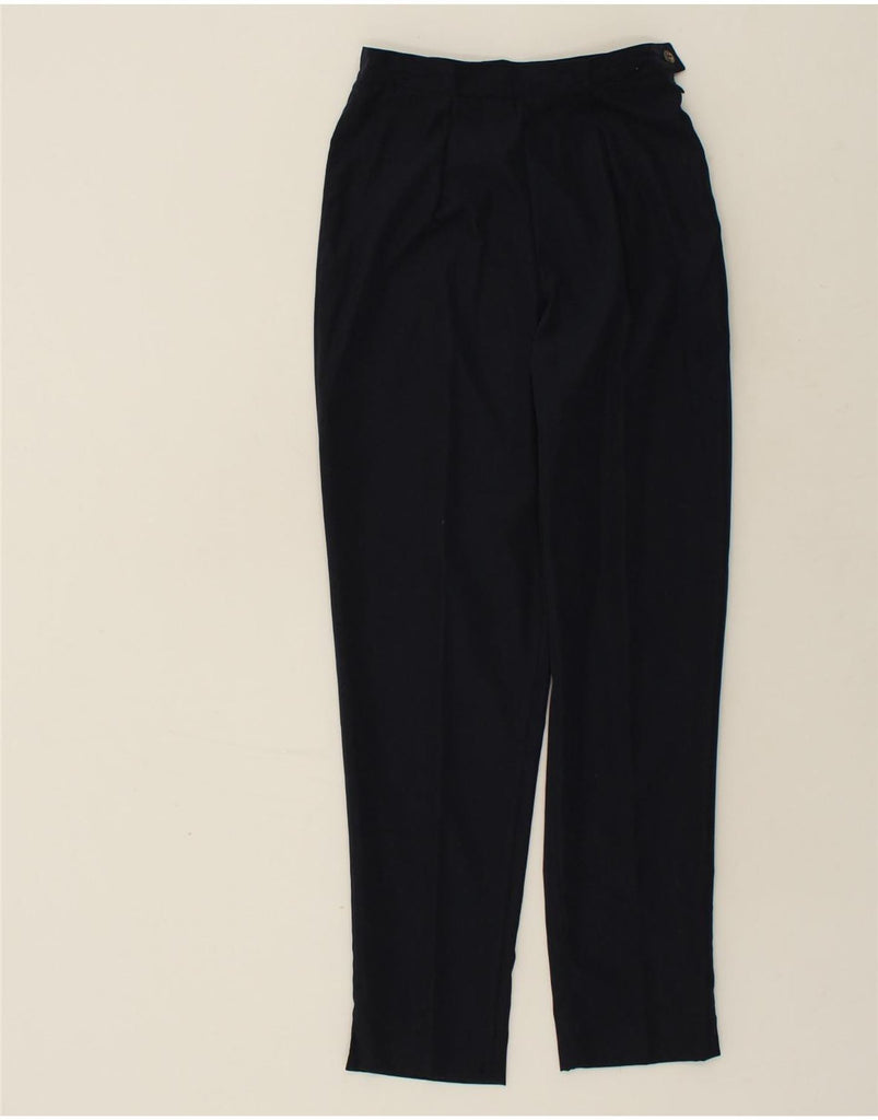 VINTAGE Womens High Waist Suit Trousers IT 42 Medium W25 L29  Navy Blue | Vintage Vintage | Thrift | Second-Hand Vintage | Used Clothing | Messina Hembry 