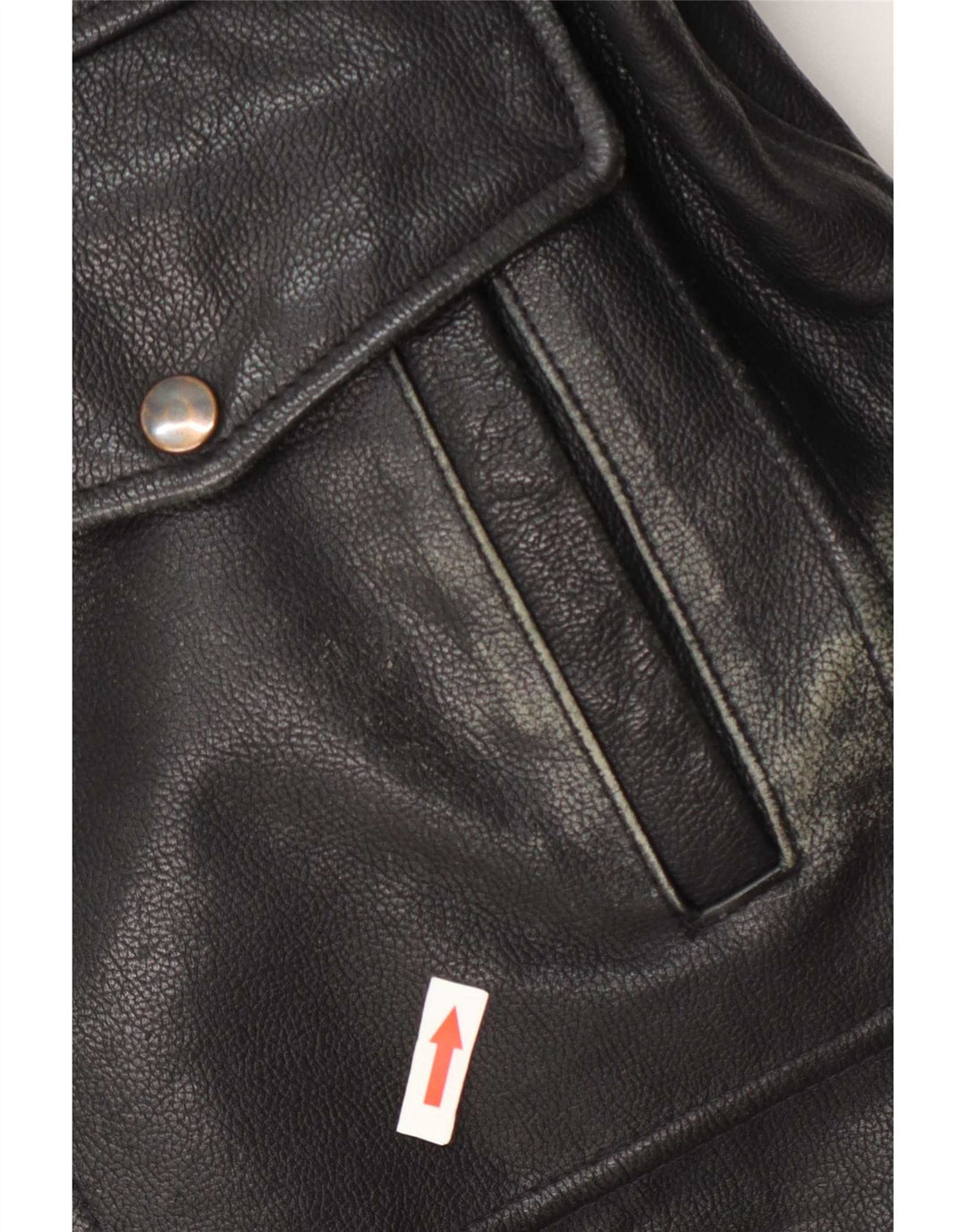 Vintage Mens Military Leather Jacket UK 42 XL Black