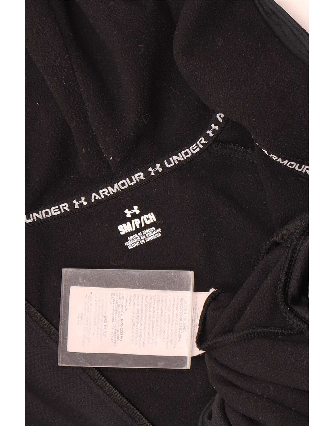 Under Armour Mens Graphic Zip Hoodie Sweater Small Black Polyester