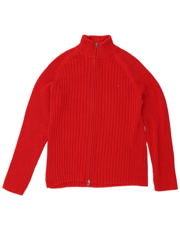 Tommy Hilfiger Womens Cardigan Sweater UK 20 2XL Red Cotton