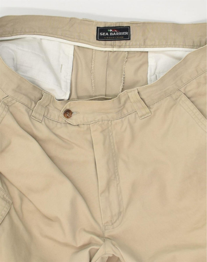 SEA BARRIER Mens Cargo Shorts IT 54 2XL W32  Beige Cotton | Vintage Sea Barrier | Thrift | Second-Hand Sea Barrier | Used Clothing | Messina Hembry 