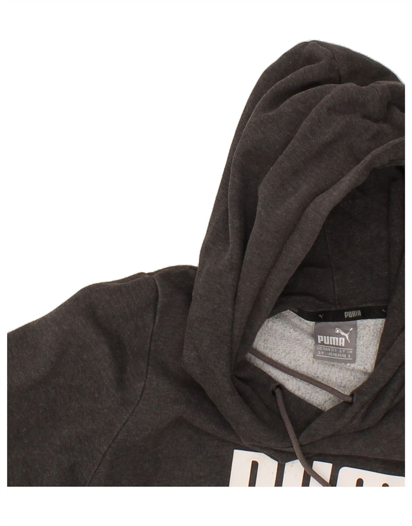 PUMA Mens Graphic Hoodie Jumper Small Grey Cotton Vintage Puma and Second-Hand Puma from Messina Hembry 
