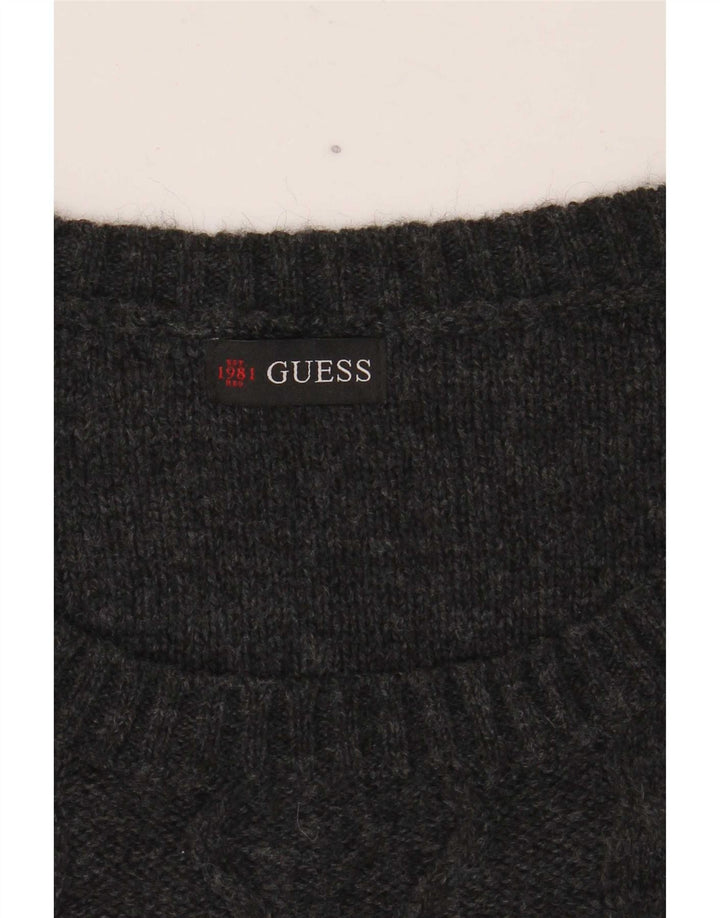 Guess Womens Boat Neck Jumper Sweater UK 20 2XL Grey