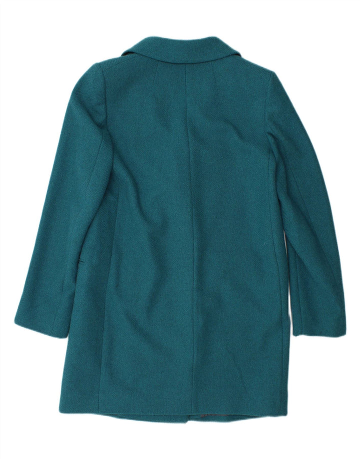 SISLEY Womens Overcoat UK 10 Small  Blue Acrylic