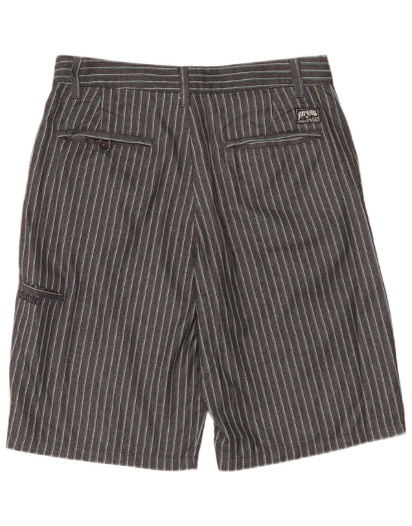 Rip Curl Mens Chino Shorts W32 Medium Grey Striped Polyester