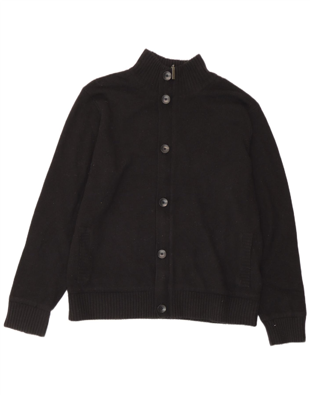Marks & Spencer Mens Cardigan Sweater Large Black Lambswool