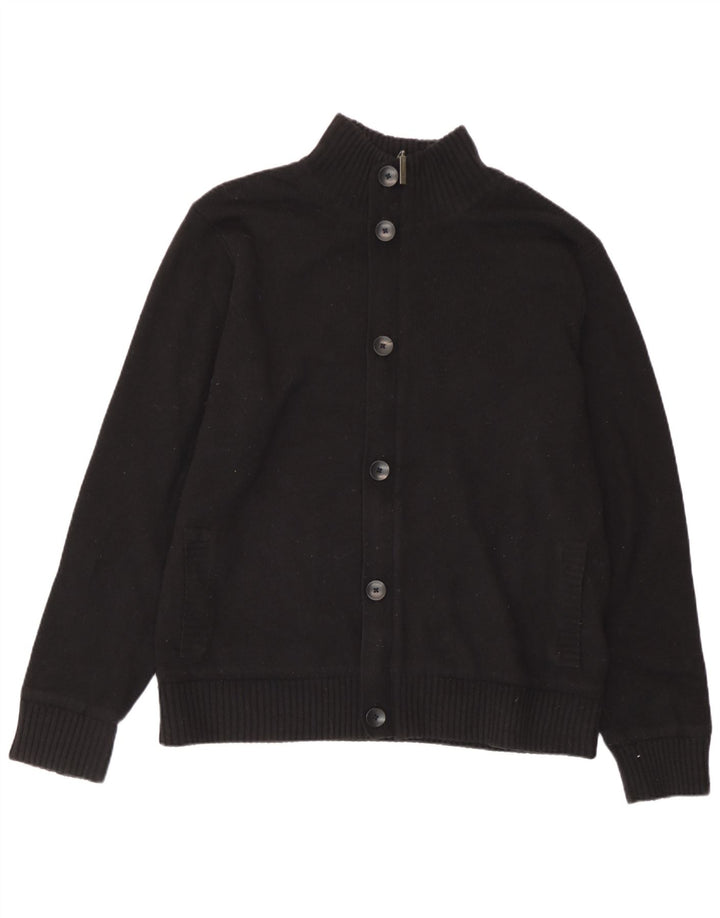 Marks & Spencer Mens Cardigan Sweater Large Black Lambswool