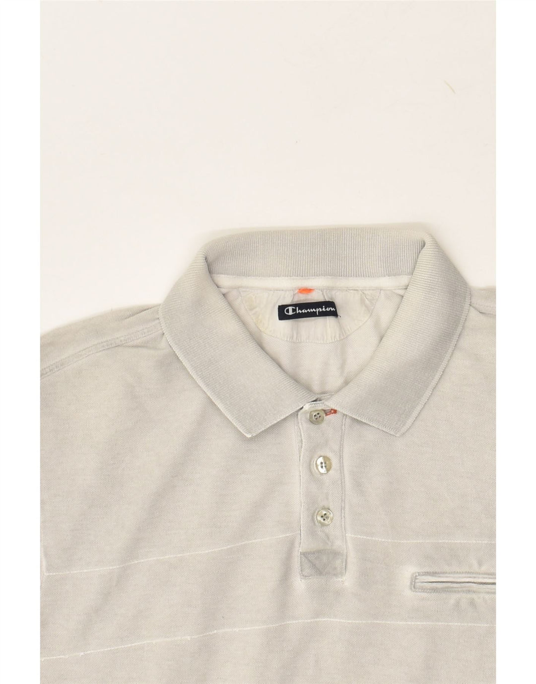 CHAMPION Mens Polo Shirt Medium Grey | Vintage Champion | Thrift | Second-Hand Champion | Used Clothing | Messina Hembry 