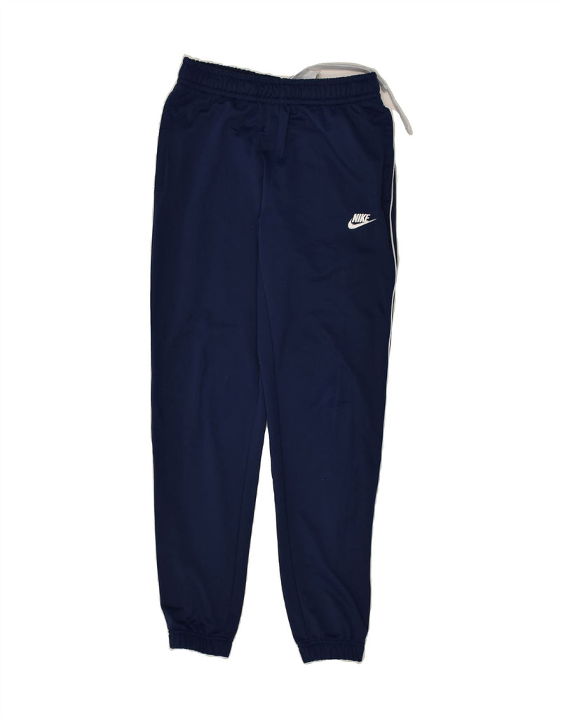 NIKE Mens Tracksuit Trousers Joggers Small Navy Blue Polyester | Vintage Nike | Thrift | Second-Hand Nike | Used Clothing | Messina Hembry 