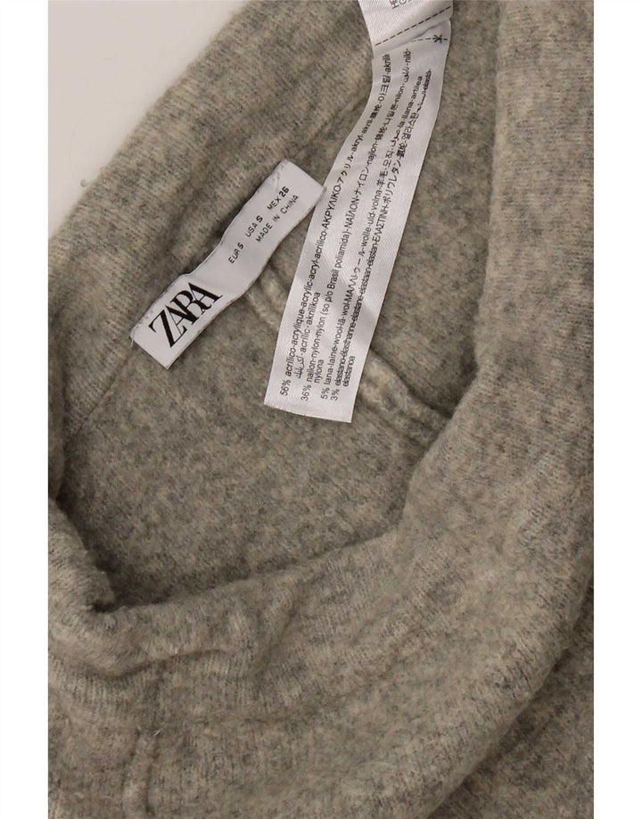 Zara Womens Knit Oversized 2 Piece Set UK 10 Small Grey Acrylic
