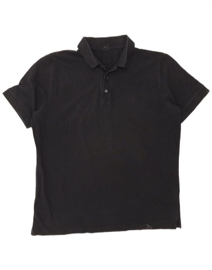 Hugo Boss Mens Polo Shirt Large Black