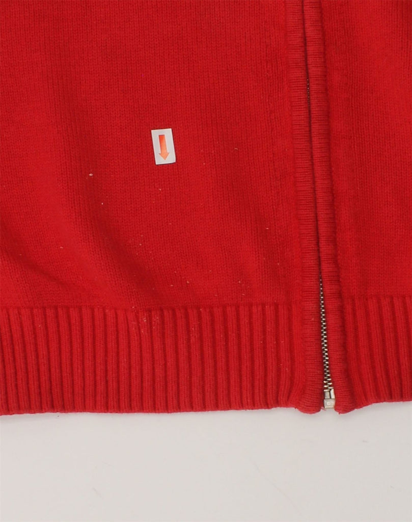 TOMMY HILFIGER Boys Cardigan Sweater 9-10 Years Red Colourblock | Vintage Tommy Hilfiger | Thrift | Second-Hand Tommy Hilfiger | Used Clothing | Messina Hembry 