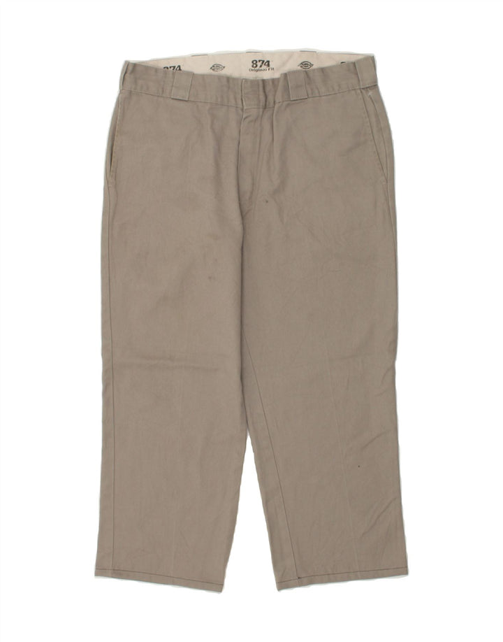 DICKIES Mens Tapered Chino Trousers W36 L25 Grey Polyester Vintage Dickies and Second-Hand Dickies from Messina Hembry 
