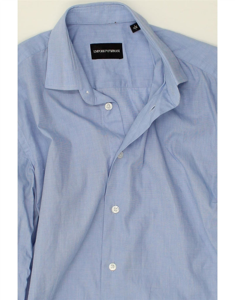 EMPORIO ARMANI Mens Shirt Size 38 15 Medium Blue | Vintage Emporio Armani | Thrift | Second-Hand Emporio Armani | Used Clothing | Messina Hembry 