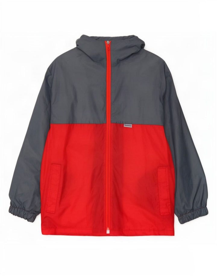 Brugi Mens Hooded Tracksuit Top Jacket Medium Grey Colourblock Polyamide
