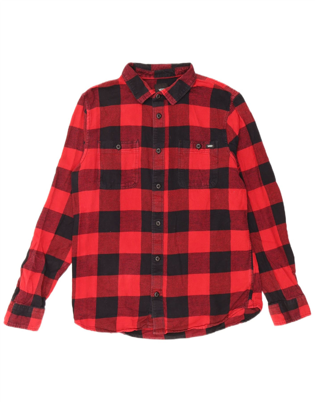 Vans Mens Slim Fit Flannel Shirt Medium Red Gingham