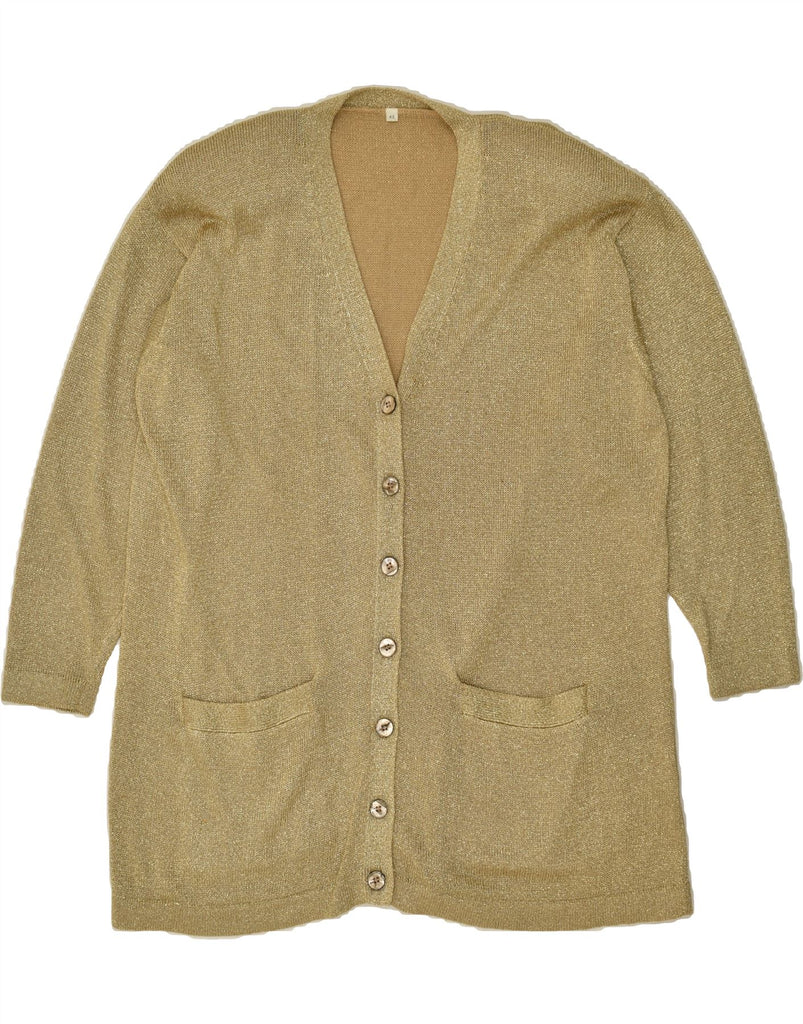 VINTAGE Womens Cardigan Sweater EU 42 Large Beige Cotton | Vintage Vintage | Thrift | Second-Hand Vintage | Used Clothing | Messina Hembry 