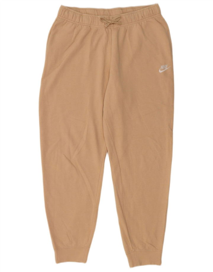 Nike Mens Tracksuit Trousers Joggers Large  Beige Cotton