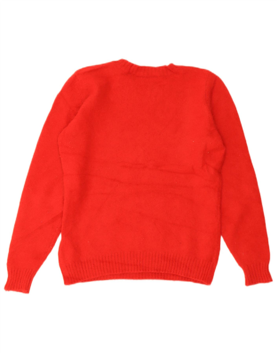 Marks & Spencer Womens Crop Crew Neck Jumper Sweater UK 8 Small Red