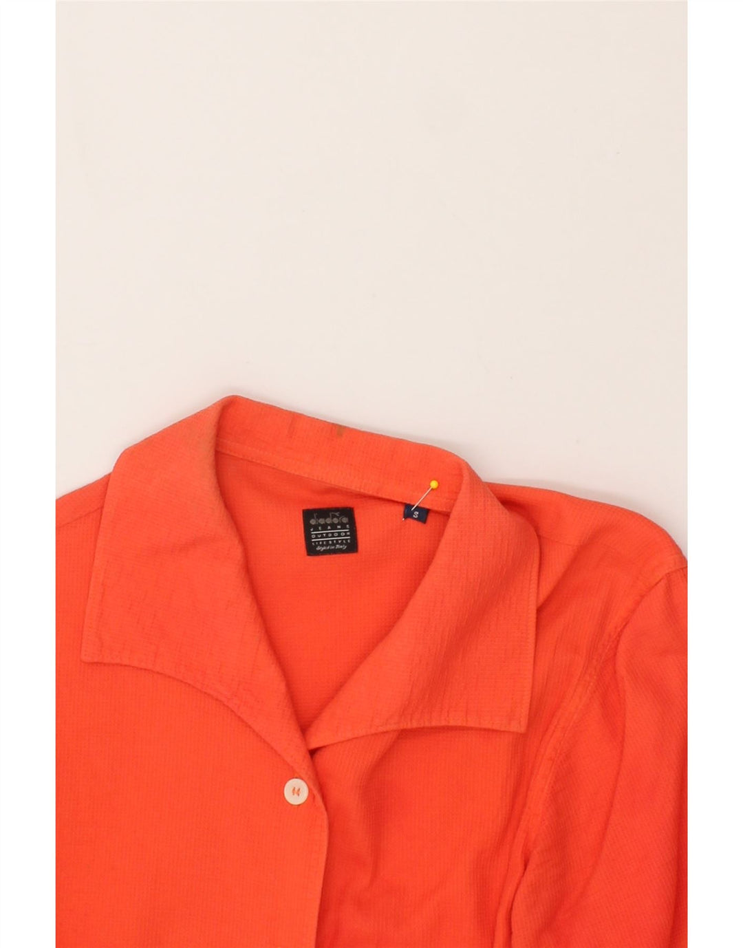 DIADORA Womens Shirt UK 10 Small Orange Vintage Diadora and Second-Hand Diadora from Messina Hembry 