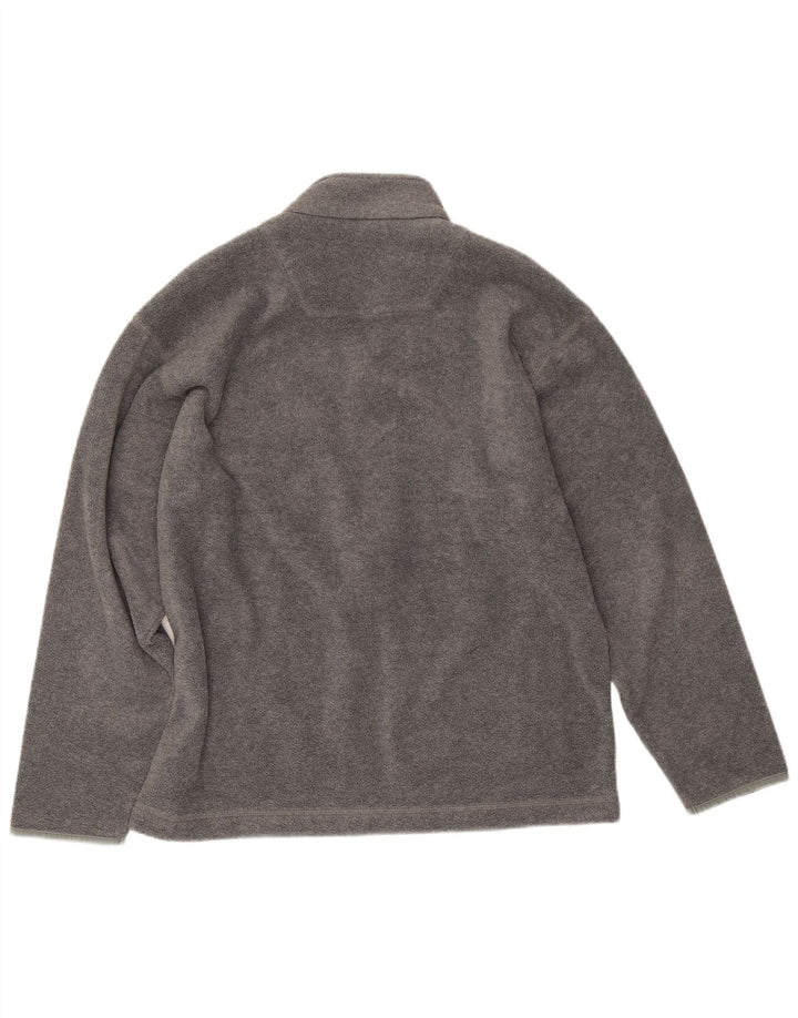 Marks & Spencer Mens Blue Harbour Fleece Jacket UK 38 Medium Grey Polyester