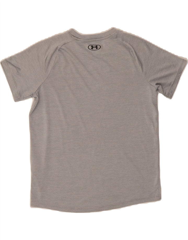 UNDER ARMOUR Boys T-Shirt Top 11-12 Years Large Grey Polyester Vintage Under Armour and Second-Hand Under Armour from Messina Hembry 
