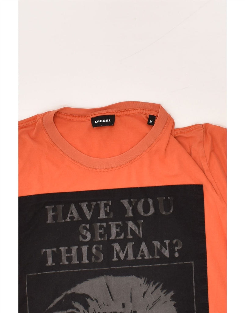 DIESEL Mens Graphic T-Shirt Top Medium Orange | Vintage Diesel | Thrift | Second-Hand Diesel | Used Clothing | Messina Hembry 