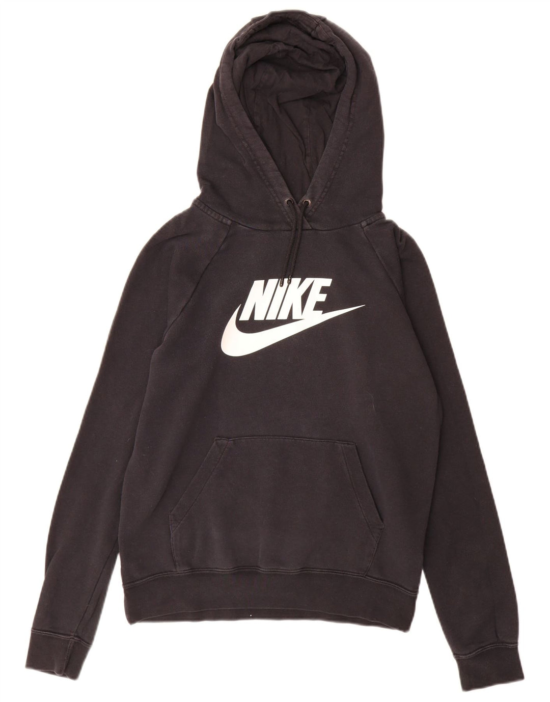 Nike Mens Graphic Hoodie Jumper Small Black Cotton