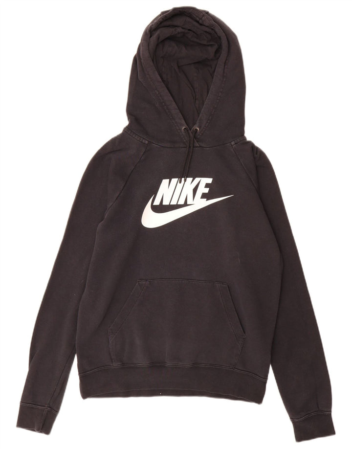 Nike Mens Graphic Hoodie Jumper Small Black Cotton