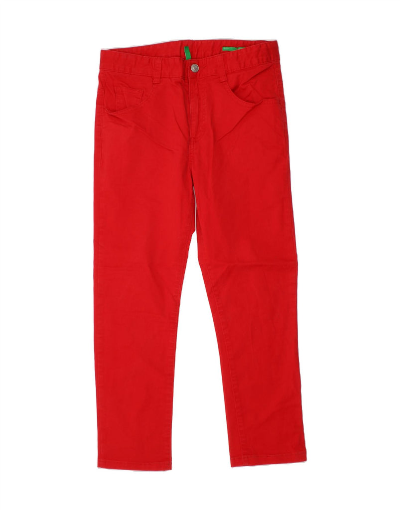 BENETTON Girls Stretch Skinny Jeans 11-12 Years W28 L24 Red Vintage Benetton and Second-Hand Benetton from Messina Hembry 