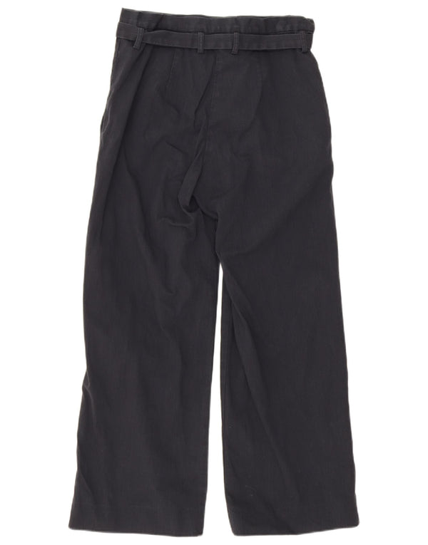Cos Womens High Waist Cropped Trousers EU 36 Small W30 L26 Navy Blue