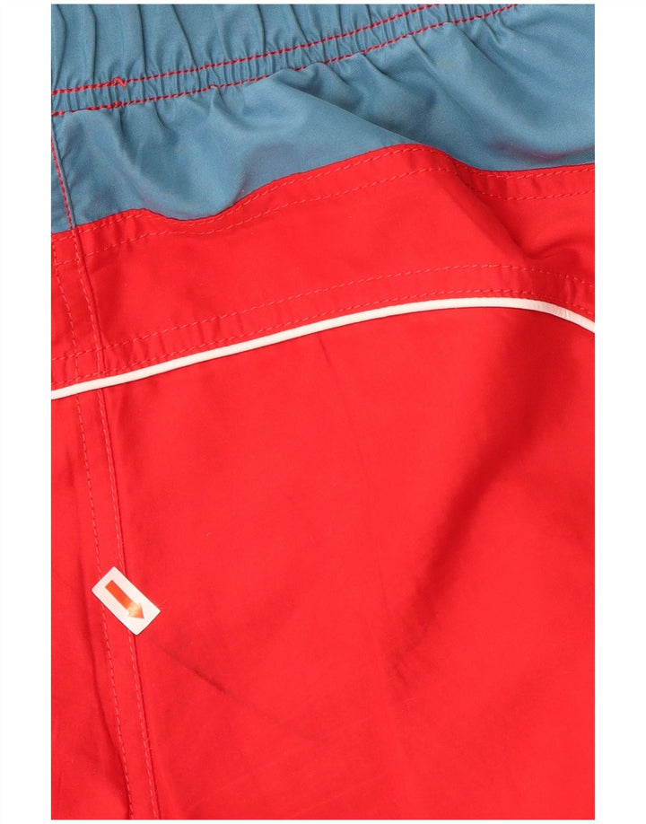 ADIDAS Mens Graphic Swimming Shorts Large  Red Colourblock Polyester