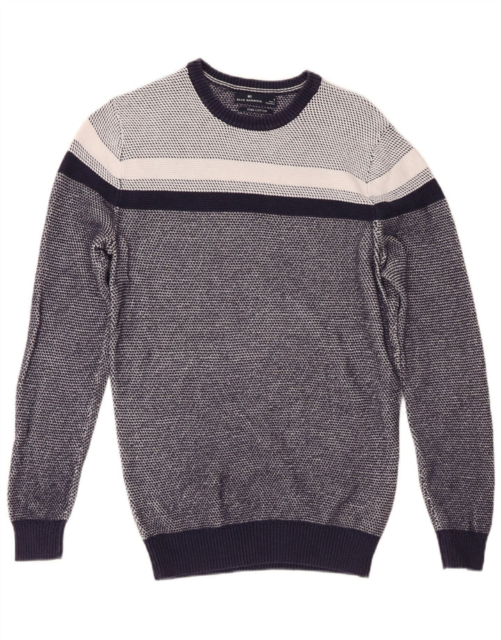 Marks & Spencer Mens Blue Harbour Crew Neck Jumper Sweater Small Navy Blue