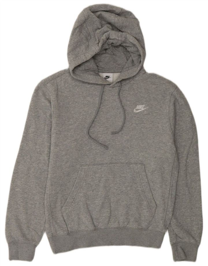NIKE Mens Hoodie Jumper XS Grey Cotton