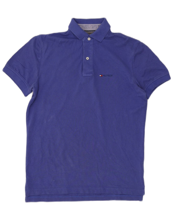 TOMMY HILFIGER Mens Polo Shirt Small Blue Cotton