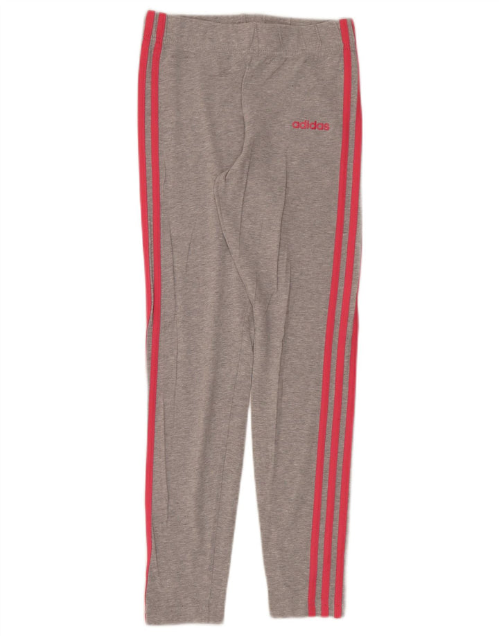 Adidas Girls Leggings 13-14 Years  Grey Flecked