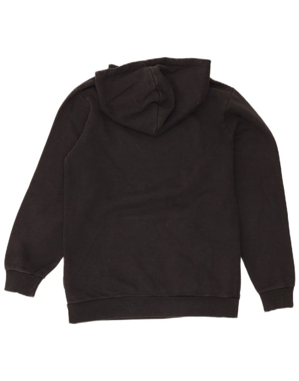 Napapijri Boys Geographic Graphic Hoodie Jumper 13-14 Years Black Cotton