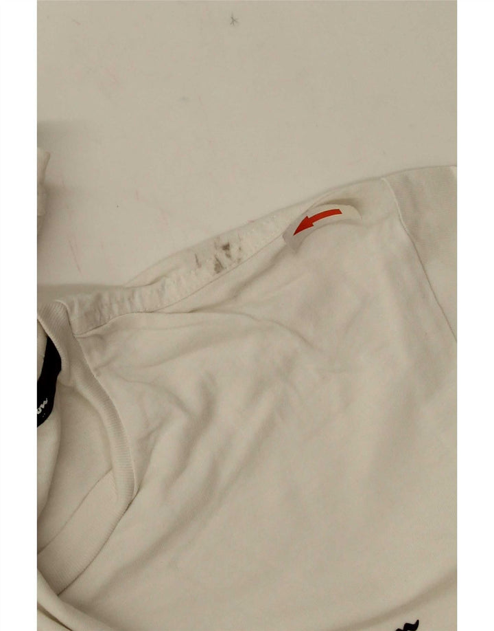 Champion Mens T-Shirt Top Medium White Cotton