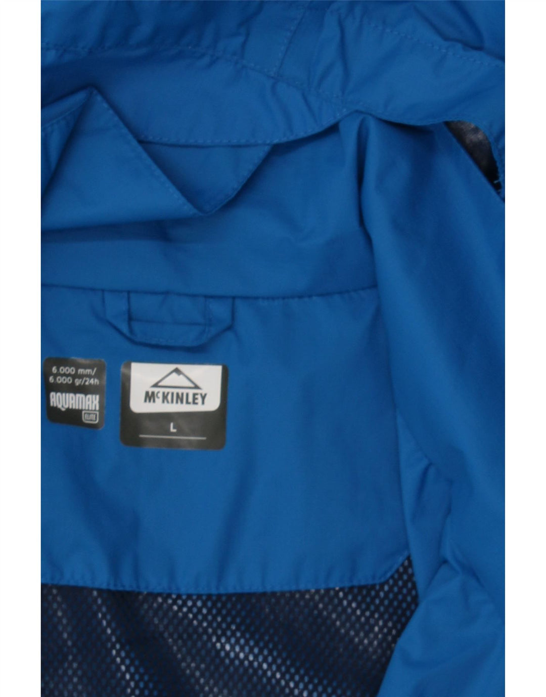 MCKINLEY Mens Hooded Rain Jacket UK 40 Large Blue Polyester Vintage McKinley and Second-Hand McKinley from Messina Hembry 