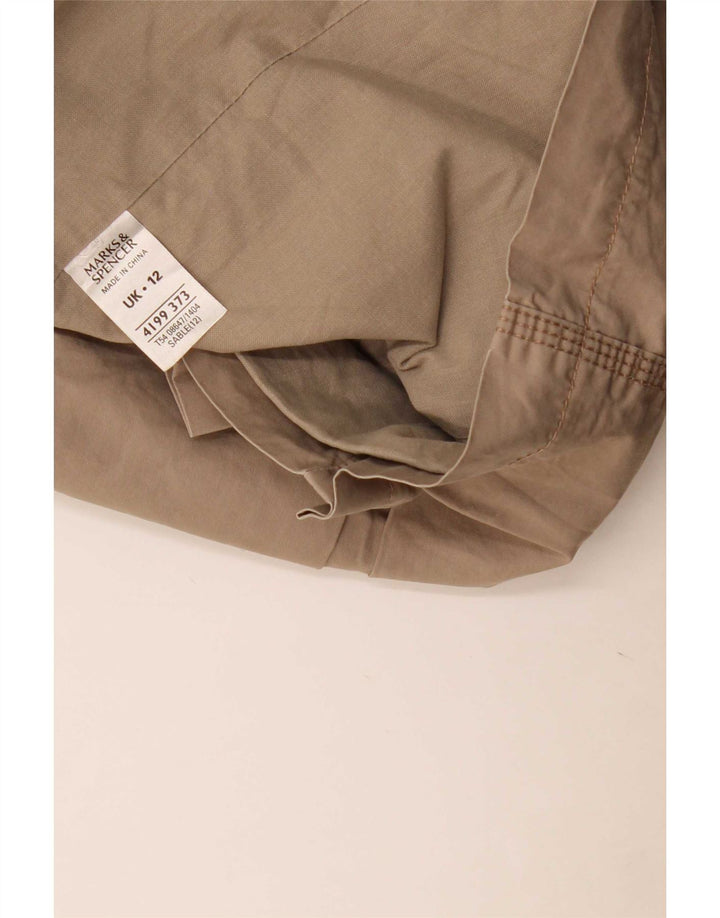 Marks & Spencer Womens Double Breasted Military Jacket UK 12 Medium Beige