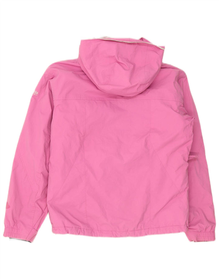 Columbia Womens Hooded Rain Jacket UK 14 Medium Pink Nylon