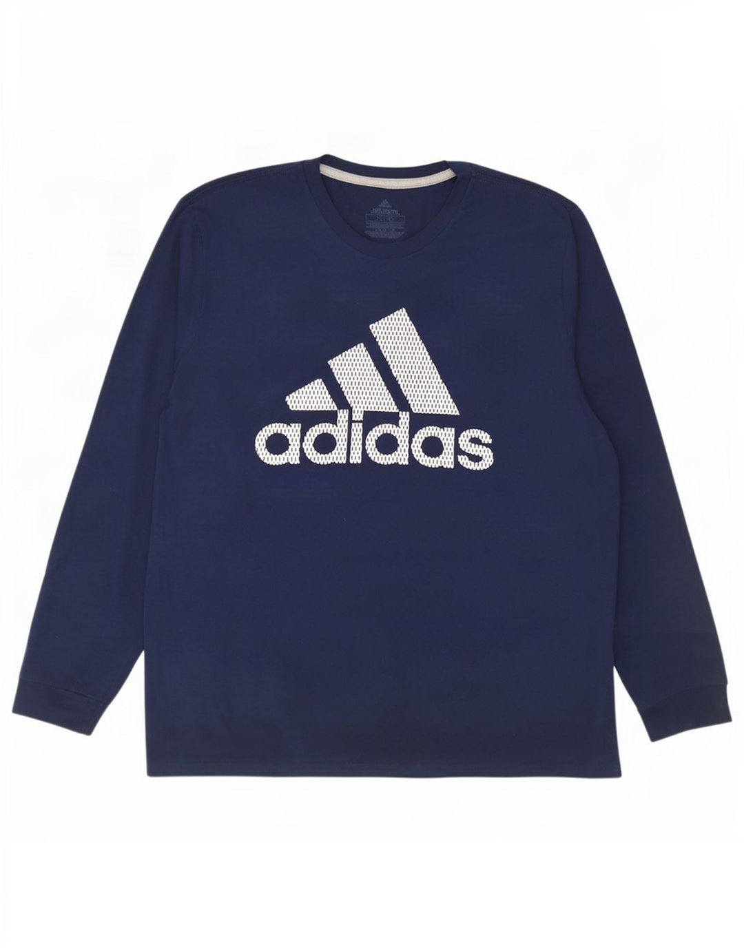 Adidas Mens Climalite Graphic Top Long Sleeve XL Navy Blue Polyester