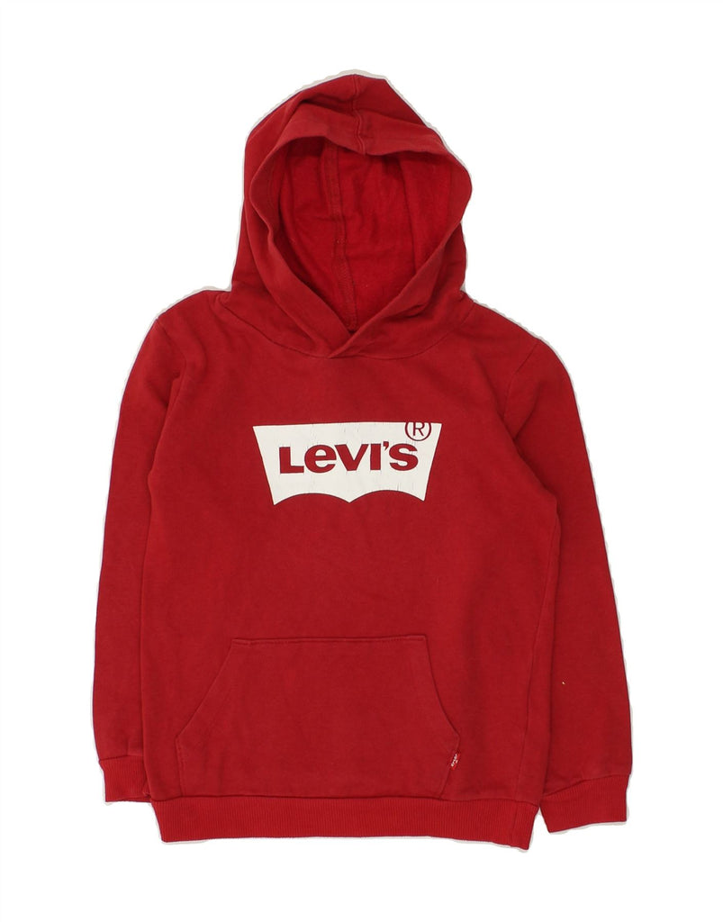 LEVI'S Boys Graphic Hoodie Jumper 5-6 Years Red Cotton | Vintage Levi's | Thrift | Second-Hand Levi's | Used Clothing | Messina Hembry 