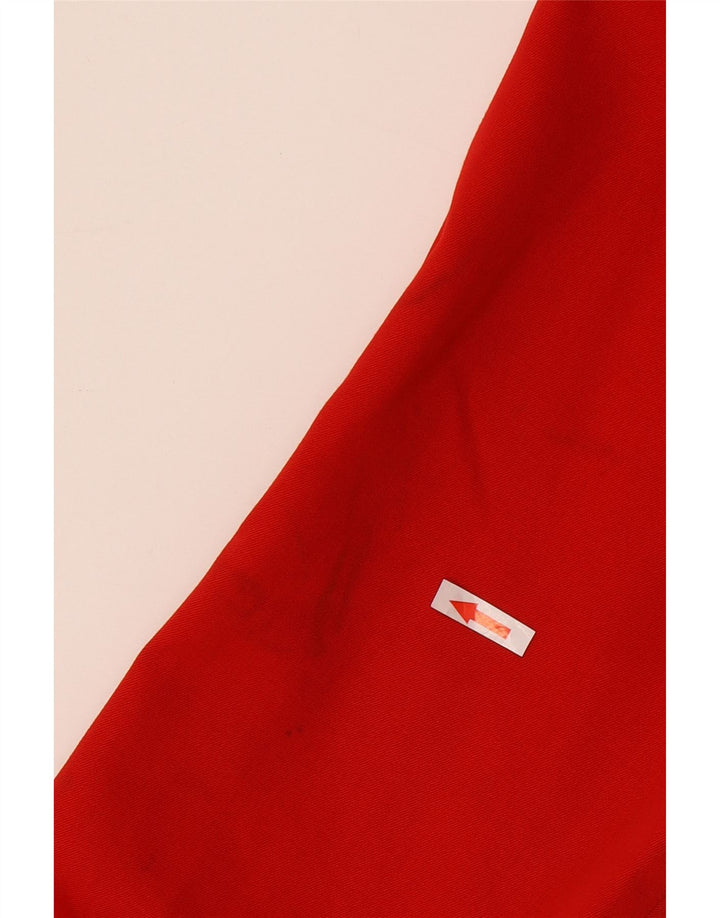 Vintage Womens Double Breasted Bomber Jacket IT 42 Medium Red Wool