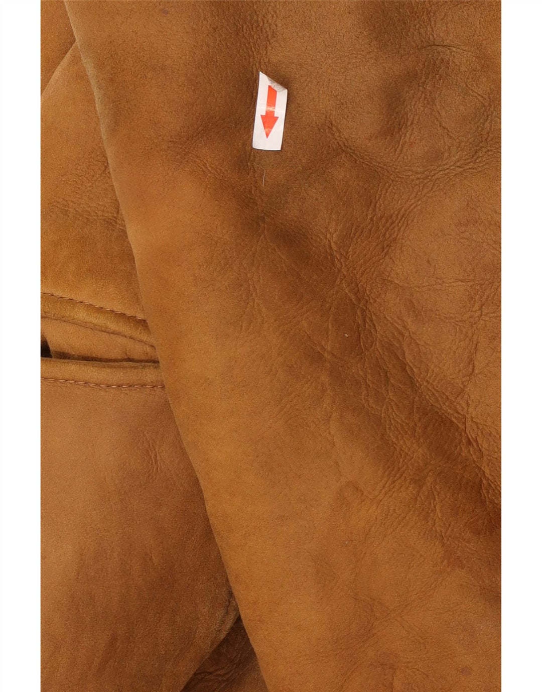 Vintage Womens Double Breasted Shearling Jacket UK 14 Large Beige