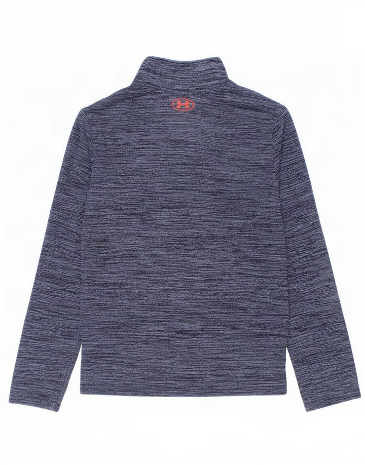 Under Armour Boys Pullover Tracksuit Top 6-7 Years Navy Blue Flecked
